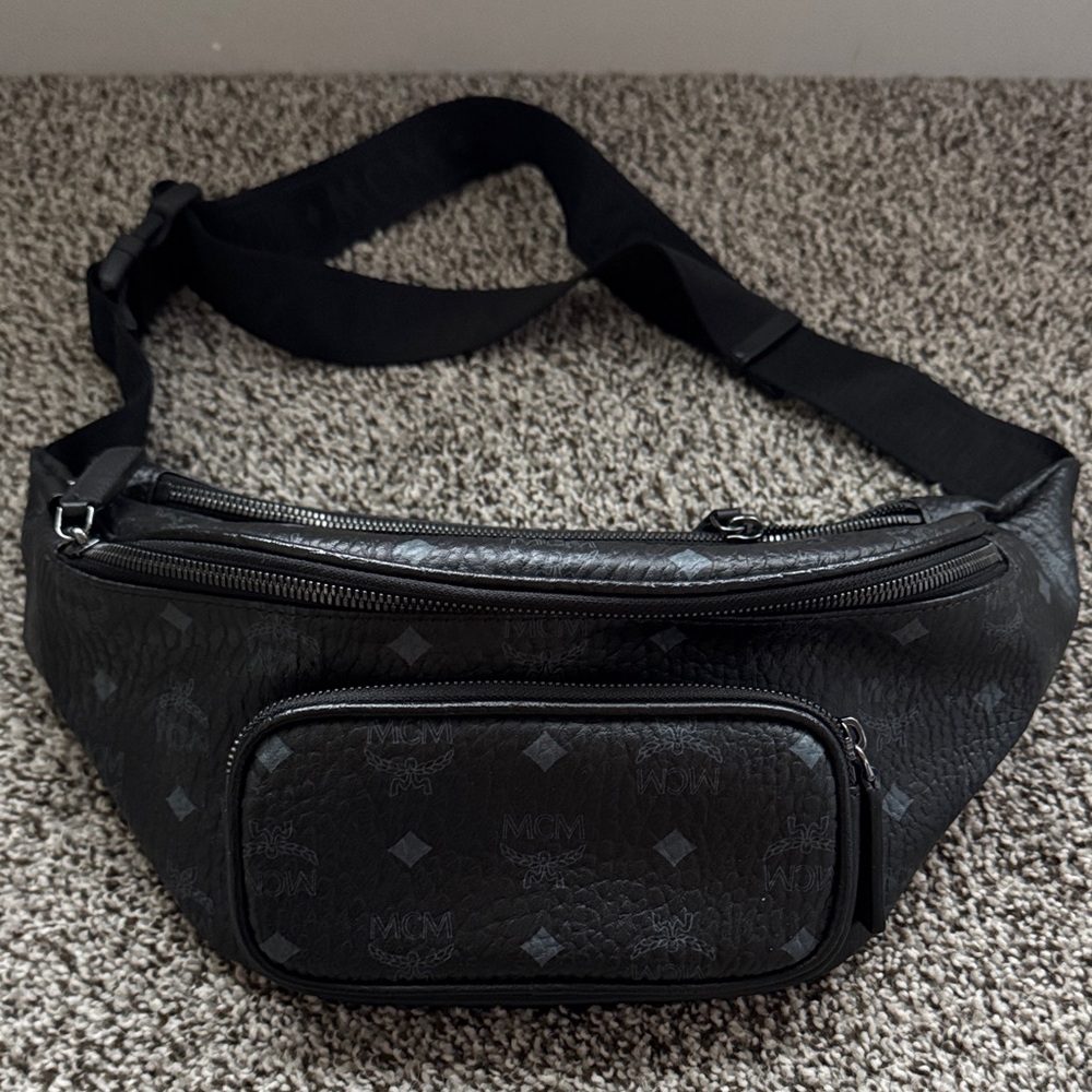 MCM Ebony Belt Bag